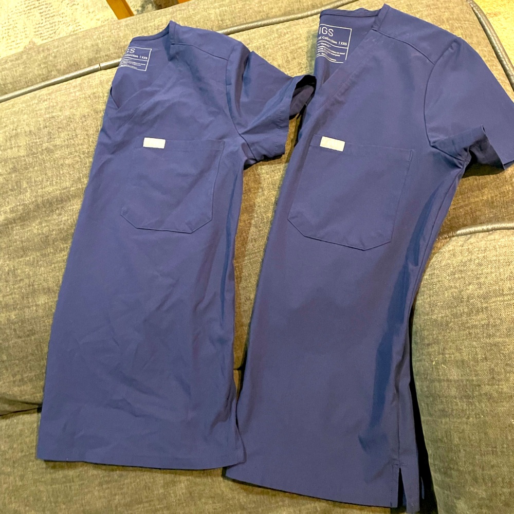 Figs scrub tops, XXS, Navy